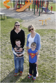 Picture of the moms and the boys who inspired the park to be built.